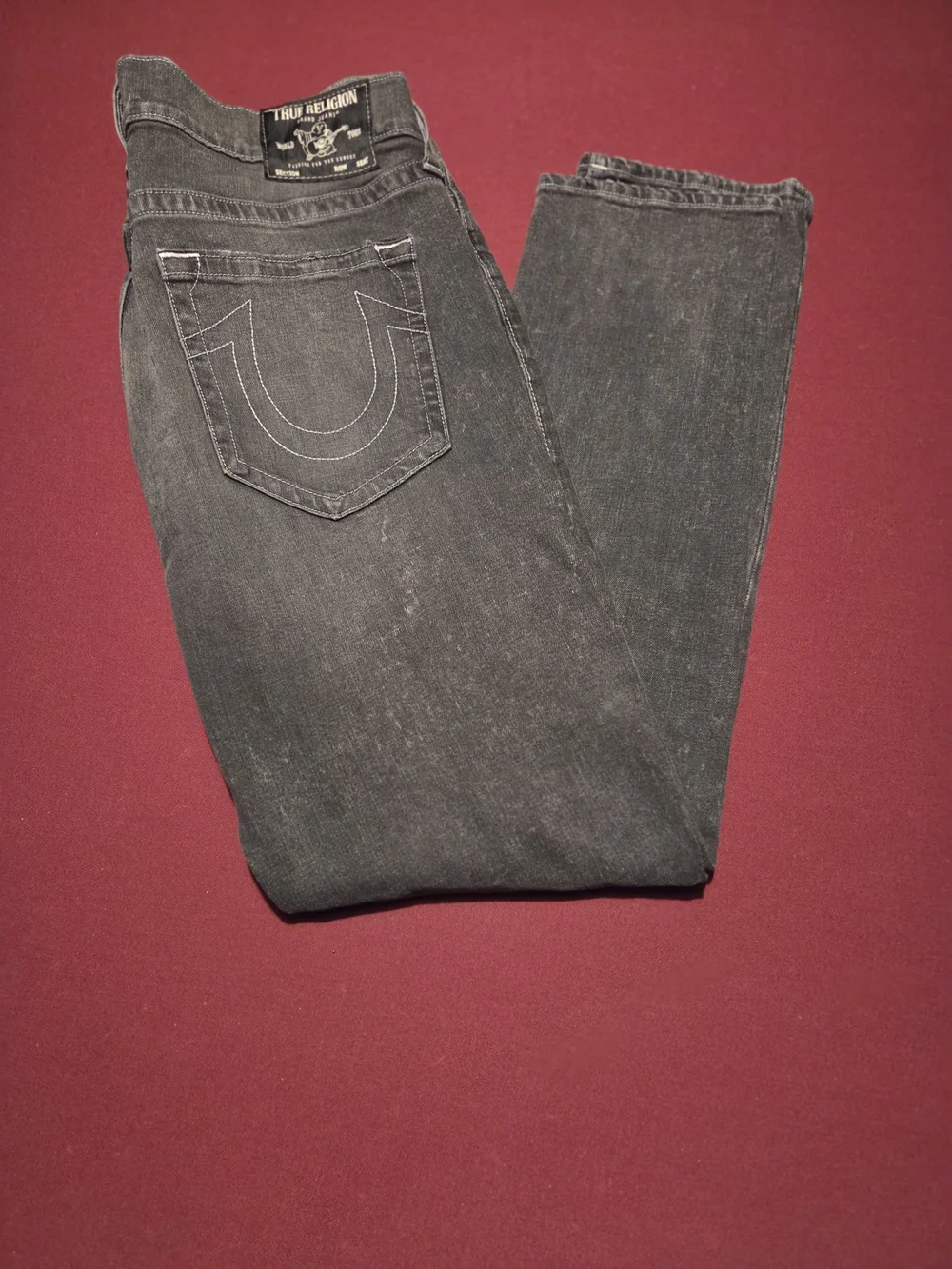 True Religion Men's Faded Charcoal Skinny Jeans